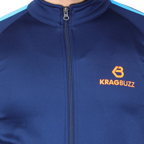 Navy Blue With Aqua Blue Track Suits