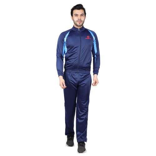 Navy Blue With Aqua Blue Superpoly Track Suit