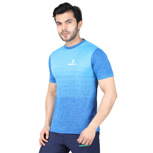 Royal Ombre Melange Short Sleeves – Round Neck