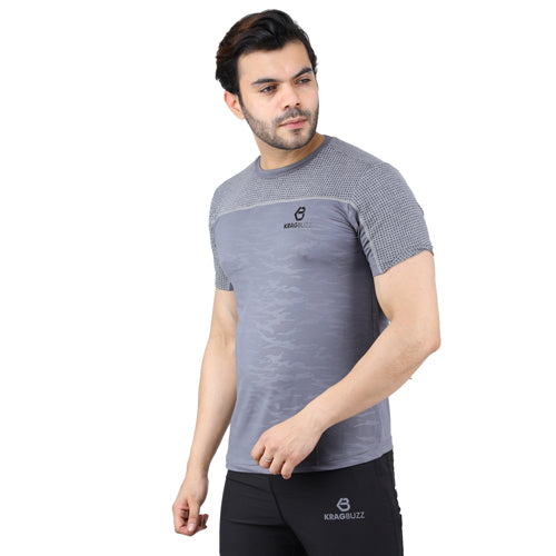 Grey Short Sleeves – Round Neck