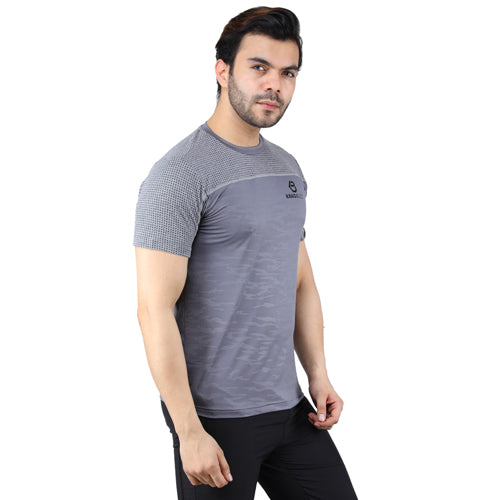 Grey Short Sleeves – Round Neck