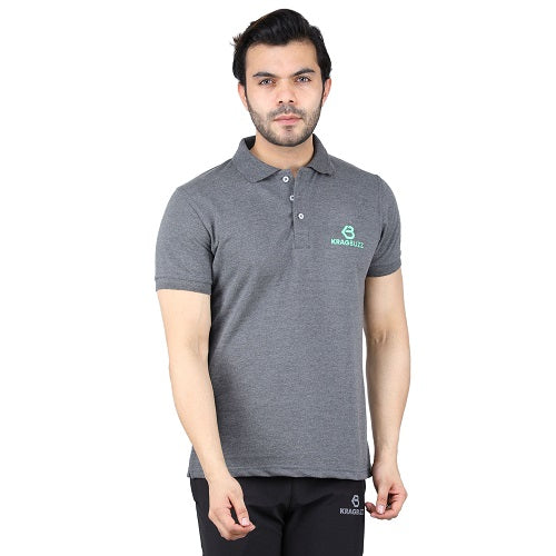 Dark Grey Melange Polo