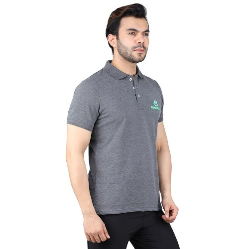 Dark Grey Melange Polo