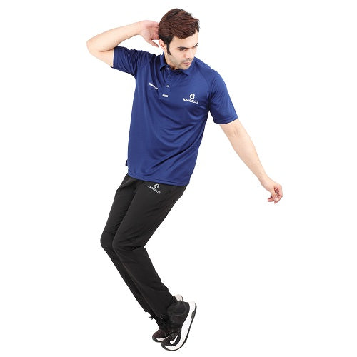 Navy Blue Short Sleeves – Collar