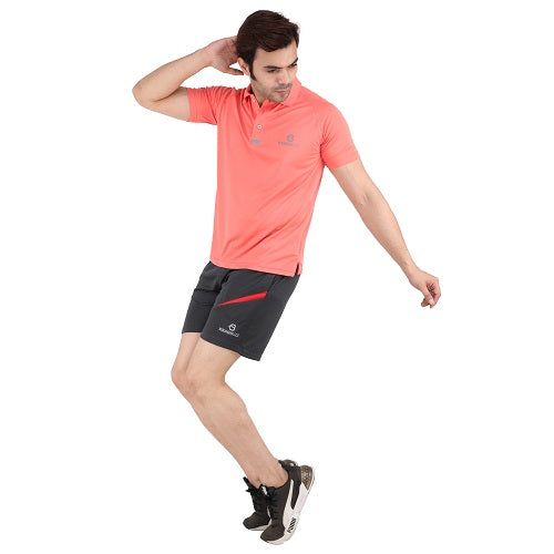 Dark Grey – Red Shorts