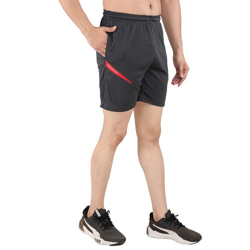 Dark Grey – Red Shorts