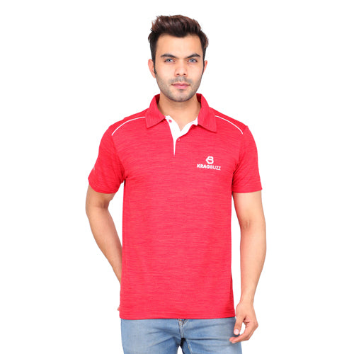 Red With White Piping Short Sleeves – Collar