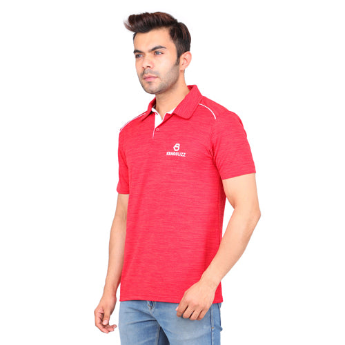 Red With White Piping Short Sleeves – Collar