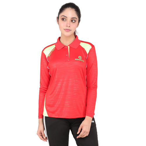 Red – Neon Green – Collar Long Sleeves