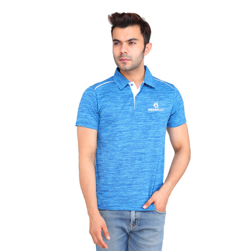 Marine Blue With White Piping Short Sleeves – Collar