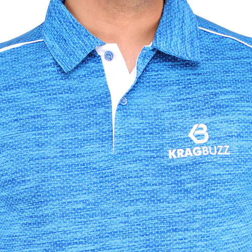 Marine Blue With White Piping Short Sleeves – Collar