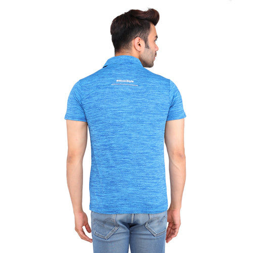 Marine Blue With White Piping Short Sleeves – Collar