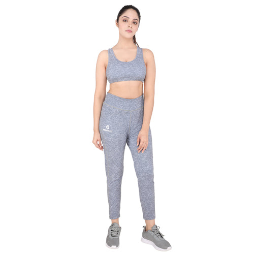 Light grey melange sports bra