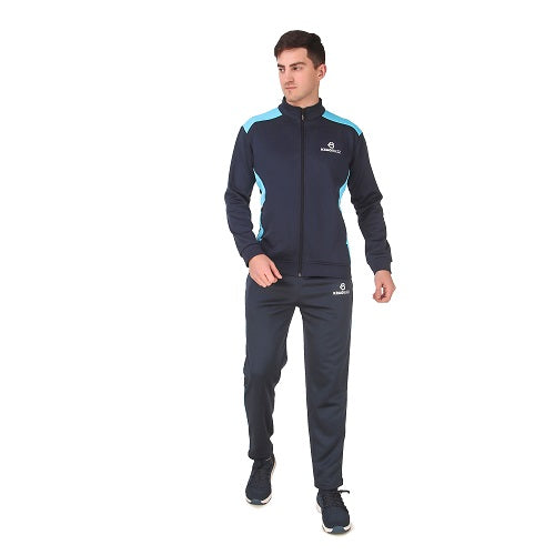 Navy Blue With Firozi Blue Track Suits