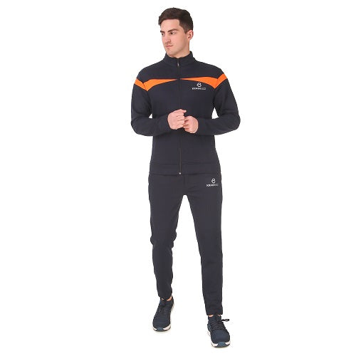 Navy Blue With Orange Cotton Track Suits