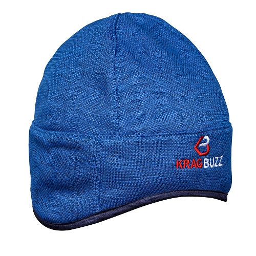 Light Navy Dot Melange Woolen Cap