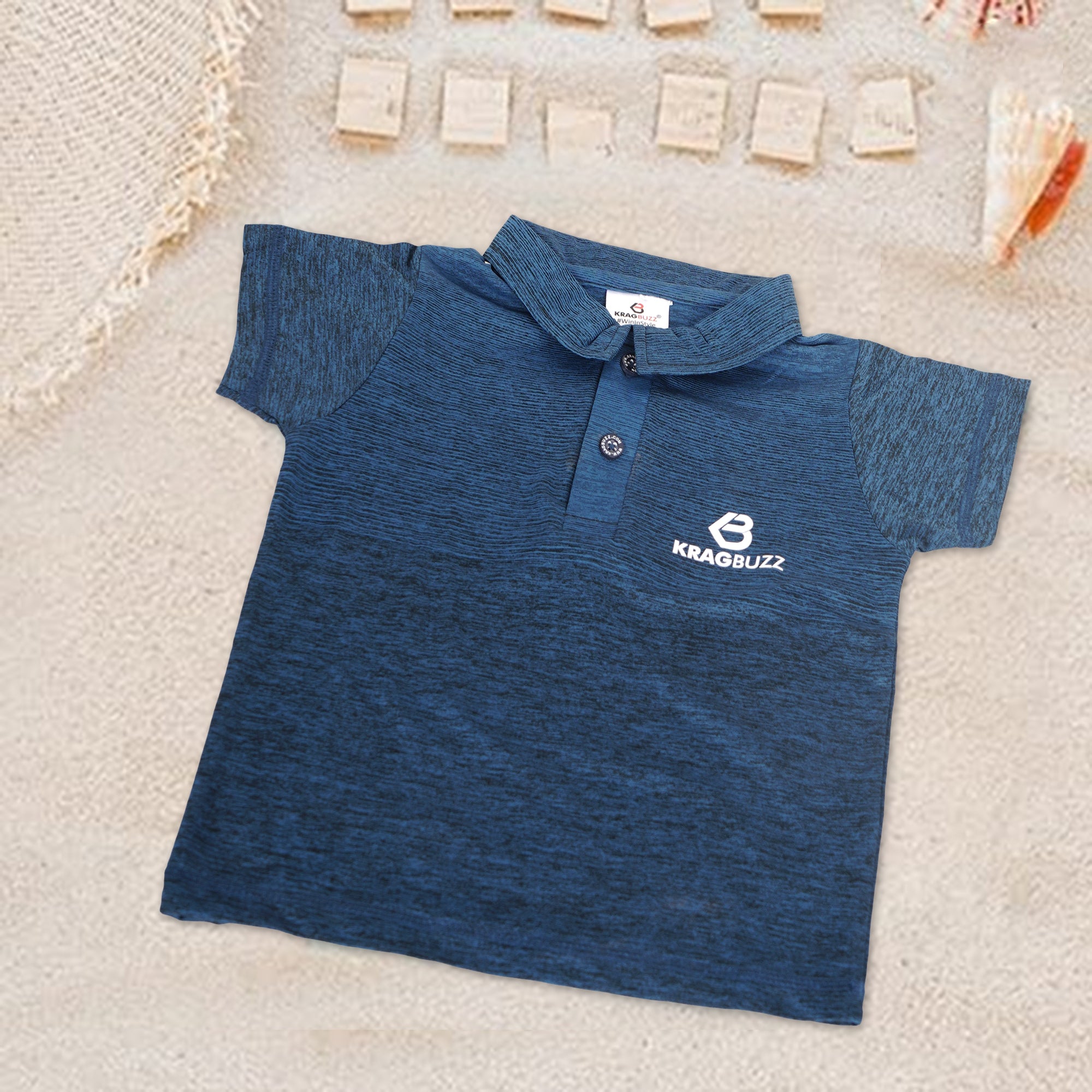 KRAGBUZZ Kids Polo T-Shirt | Premium Cotton Blend Half Sleeve Collared T-Shirt | Comfortable Casual Wear for Boys & Girls