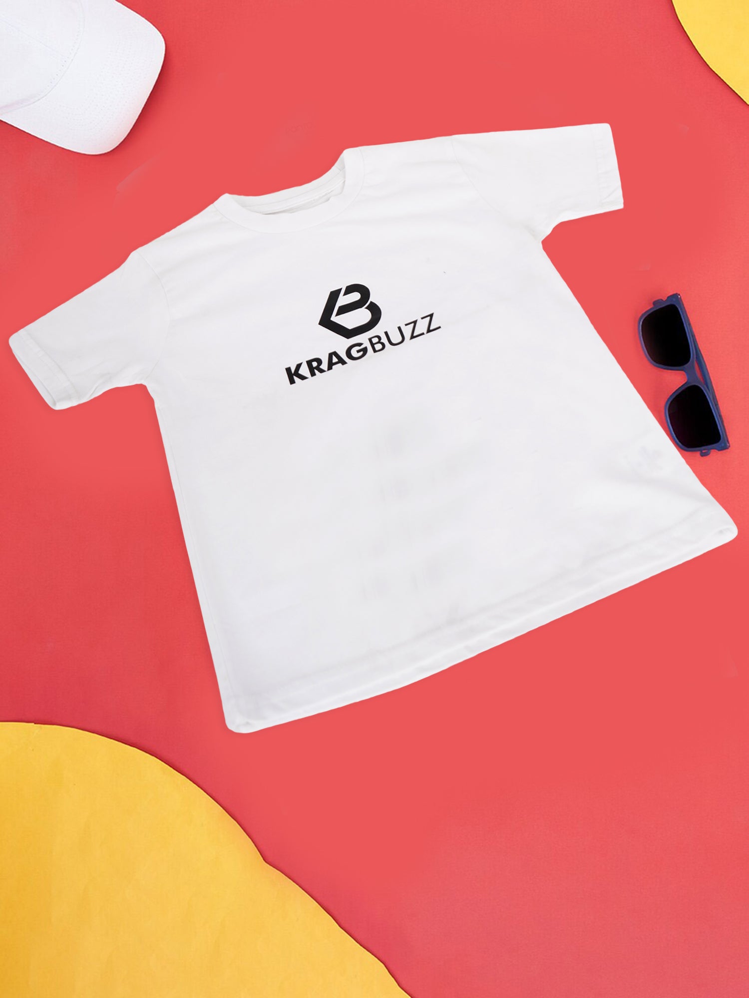 KRAGBUZZ Printed Cotton T-Shirt for Kids | Soft Half Sleeve Logo Tee | Comfortable Casual Wear for Boys & Girls