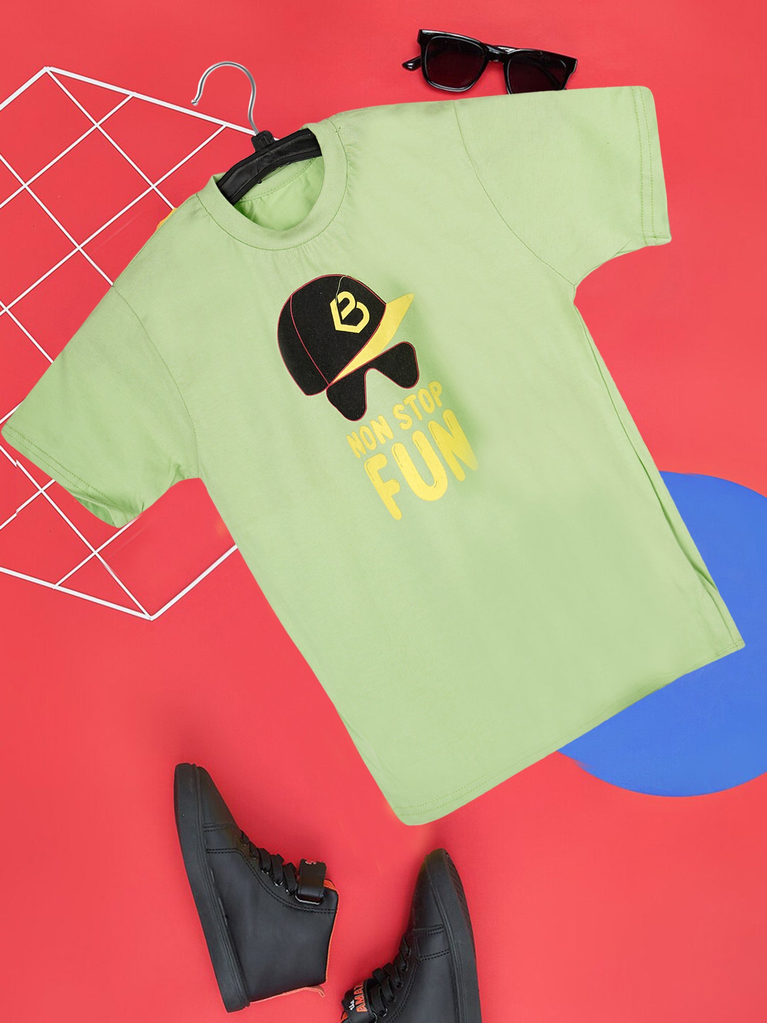 Printed Cotton T-Shirt for Kids | Soft Half Sleeve Tee with Fun Graphic Print | Comfortable Casual Wear for Boys & Girls