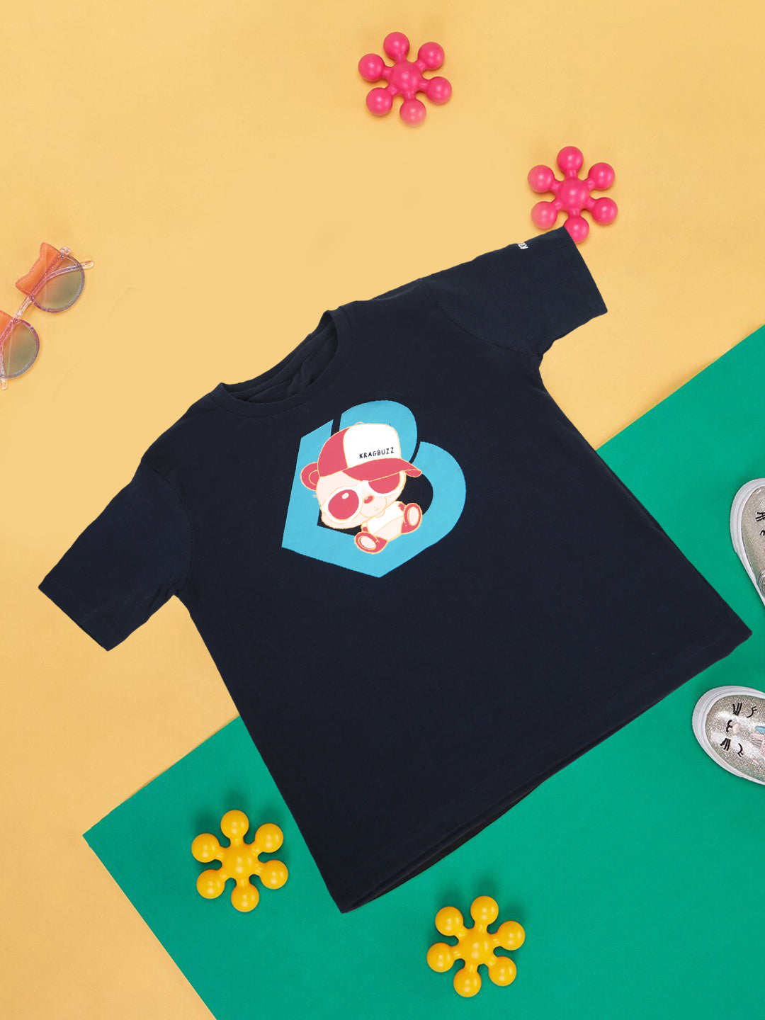 Printed Cotton T-Shirt for Kids | Soft & Comfortable Half Sleeve Tee with Cartoon Design | Casual Wear for Boys & Girls