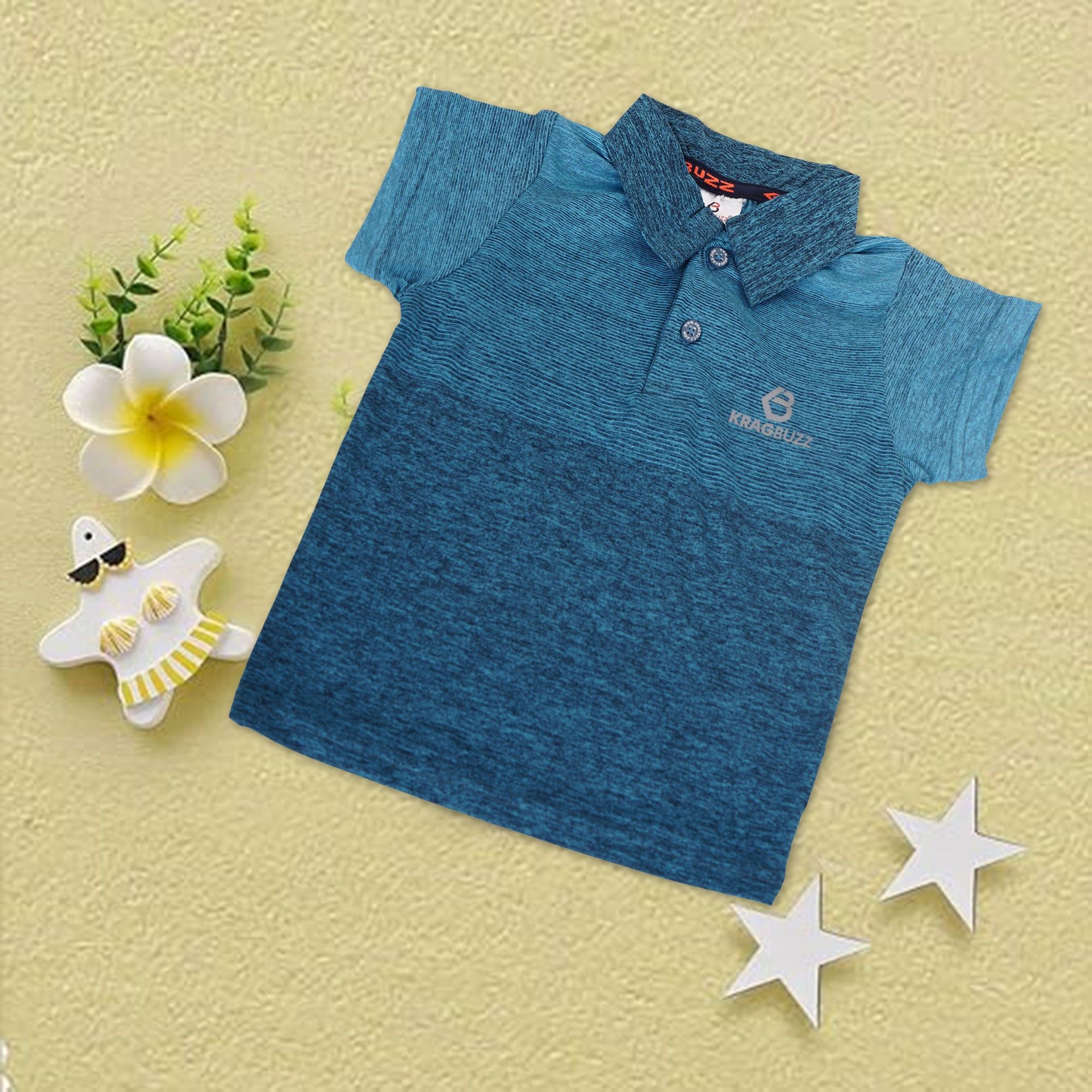 KRAGBUZZ Kids Polo T-Shirt | Premium Cotton Blend Half Sleeve Collared T-Shirt | Comfortable Casual Wear for Boys & Girls