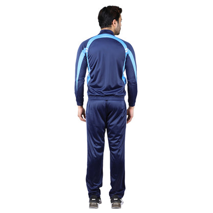 Navy Blue With Aqua Blue Superpoly Track Suit