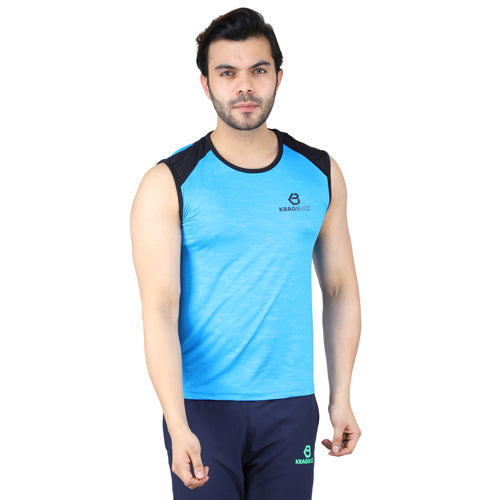 Aqua Blue Spandex Tank - kragbuzz