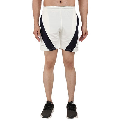 White – Navy Blue Shorts