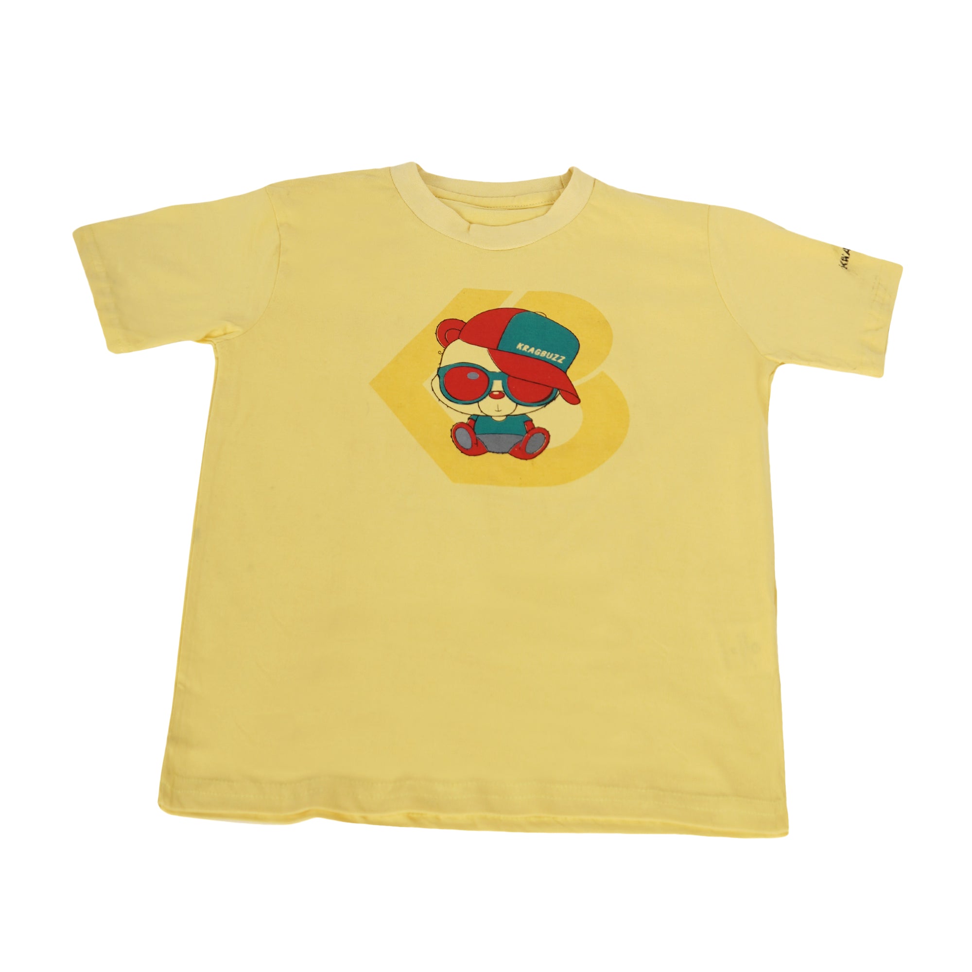 KRAGBUZZ Kids Printed Cotton T-Shirt | Soft Half Sleeve Tee with Cute Cartoon Graphic | Comfortable Casual Wear for Boys & Girls
