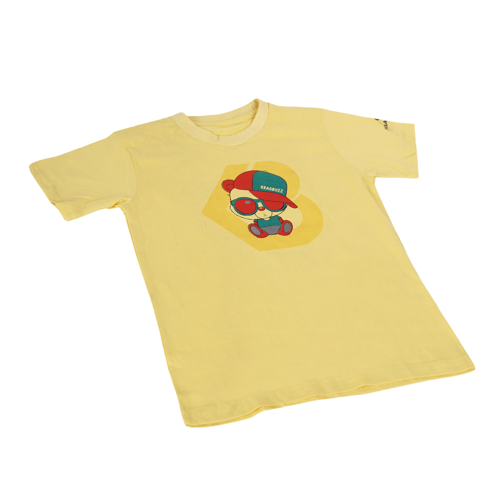 KRAGBUZZ Kids Printed Cotton T-Shirt | Soft Half Sleeve Tee with Cute Cartoon Graphic | Comfortable Casual Wear for Boys & Girls
