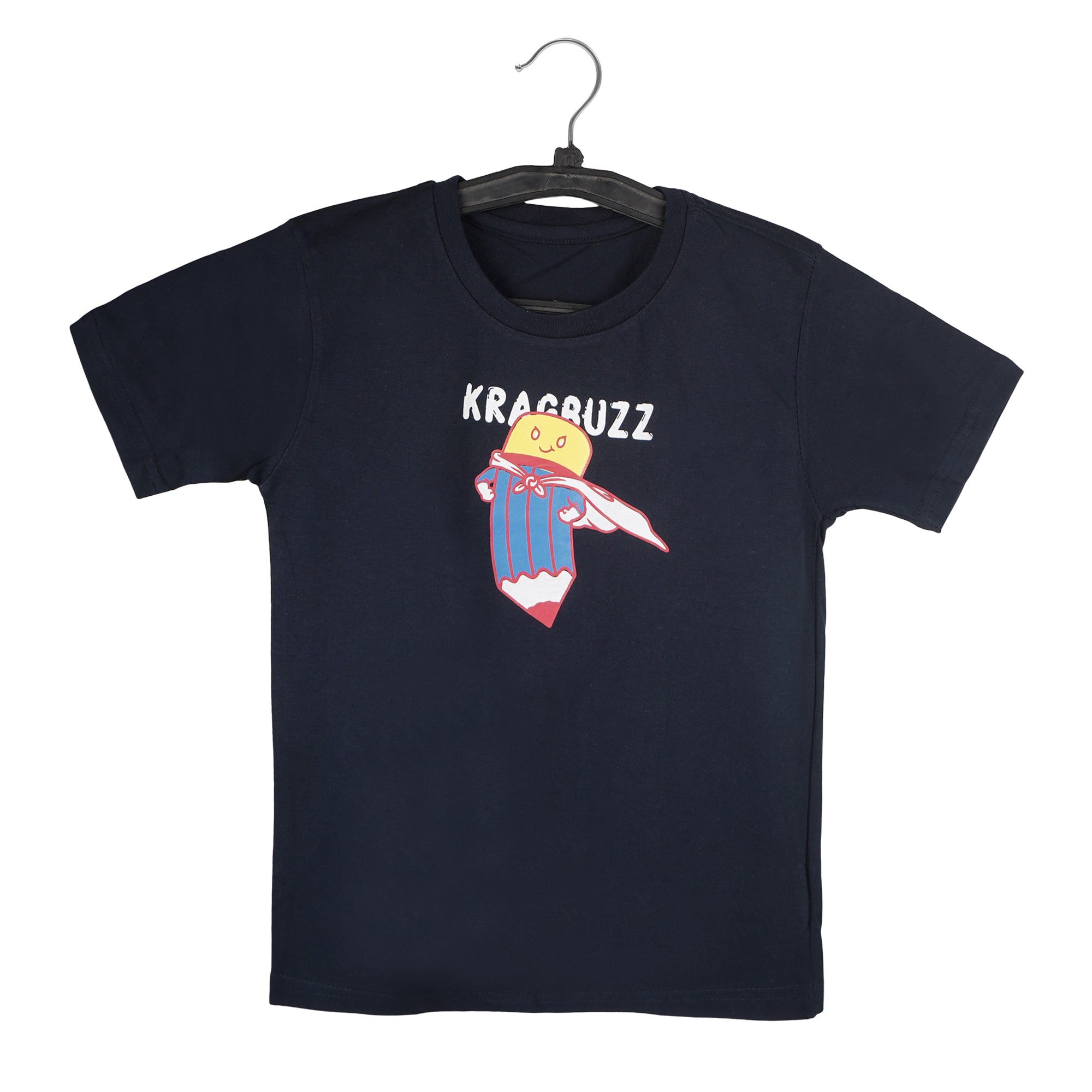 KRAGBUZZ Kids Printed Cotton T-Shirt | Soft Half Sleeve Tee with Cute Cartoon Design | Comfortable Casual Wear for Boys & Girls