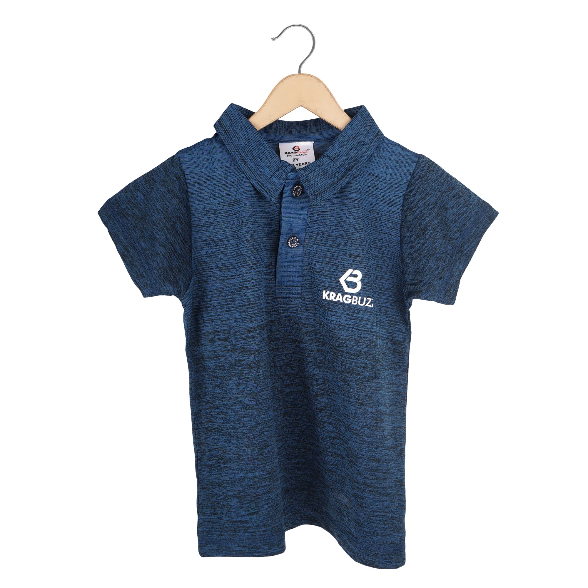 KRAGBUZZ Kids Polo T-Shirt | Premium Cotton Blend Half Sleeve Collared T-Shirt | Comfortable Casual Wear for Boys & Girls