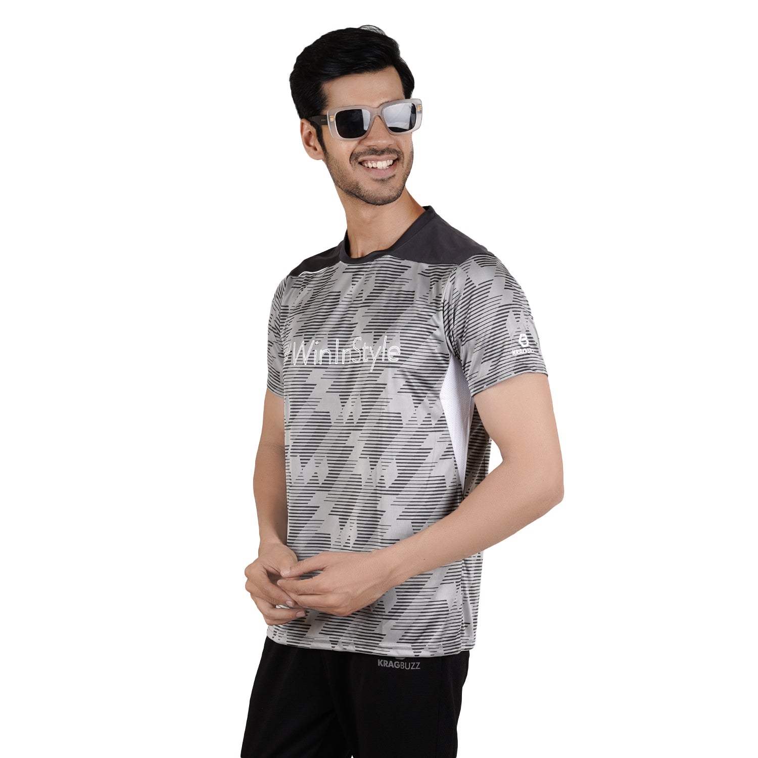 Zig Zag Round Neck Short Sleeve T-shirts