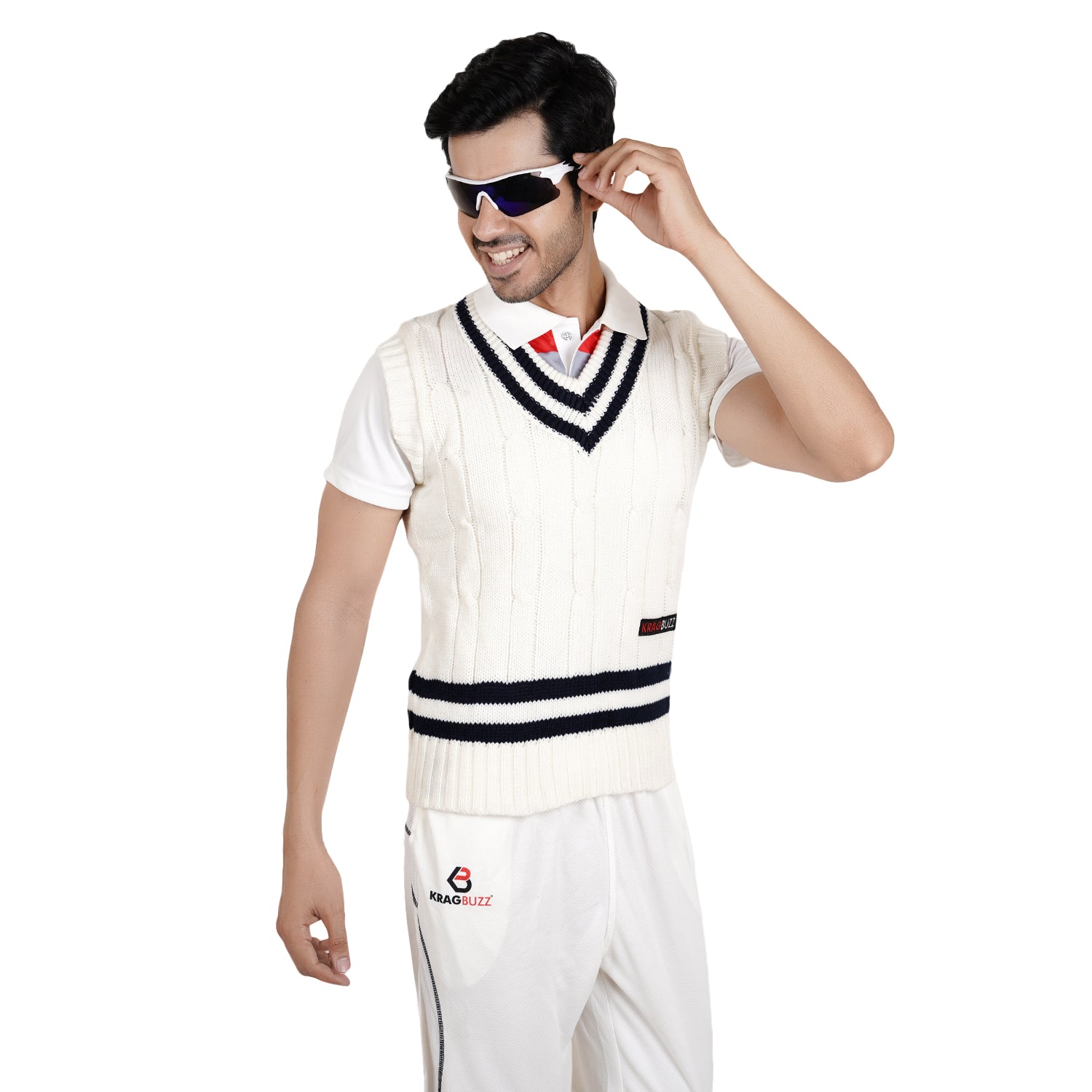 Cricket White Sweaters -kragbuzz