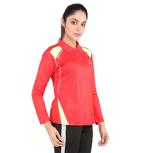 Red – Neon Green – Collar Long Sleeves