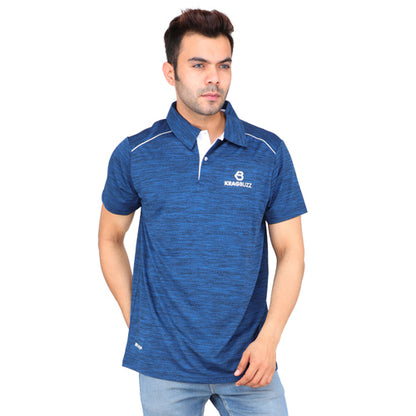 Navy Blue With White Piping Short Sleeves – Collar