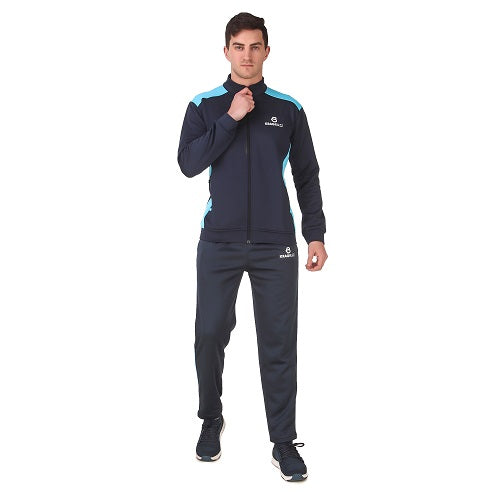 Navy Blue With Firozi Blue Track Suits