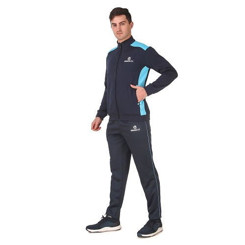 Navy Blue With Firozi Blue Track Suits