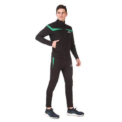 Black With Green Combo Track Suits